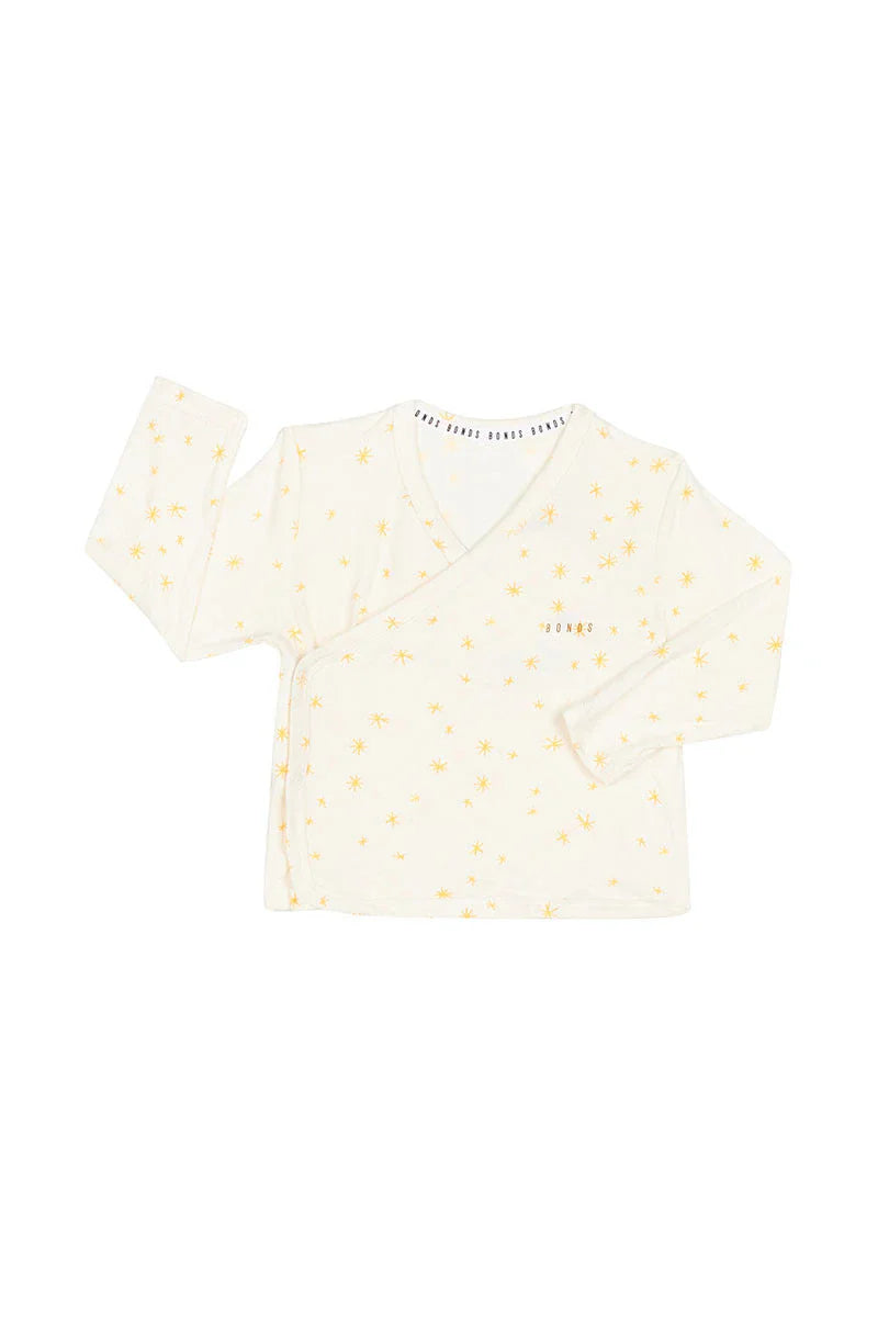 Bonds Baby Newbies Cardigan - Crayon Star Mini Yellow Sesame Seed